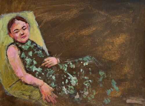 Resting Figure by Barbara Landbeck, Painting for Sale on Select