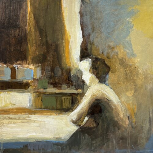 Quiet Reflection / Original study for the large-scale work 'Between Silence and Light' by Barbara Landbeck, Painting for Sale on Select