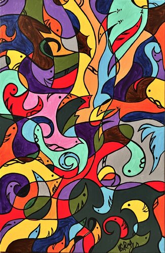 Paris - Urban Jungle by Veronika Sarma, Painting for Sale on Select