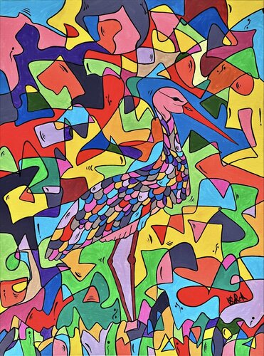 Stork by Veronika Sarma, Painting for Sale on Select