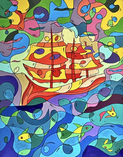 Ship by Veronika Sarma, Painting for Sale on Select