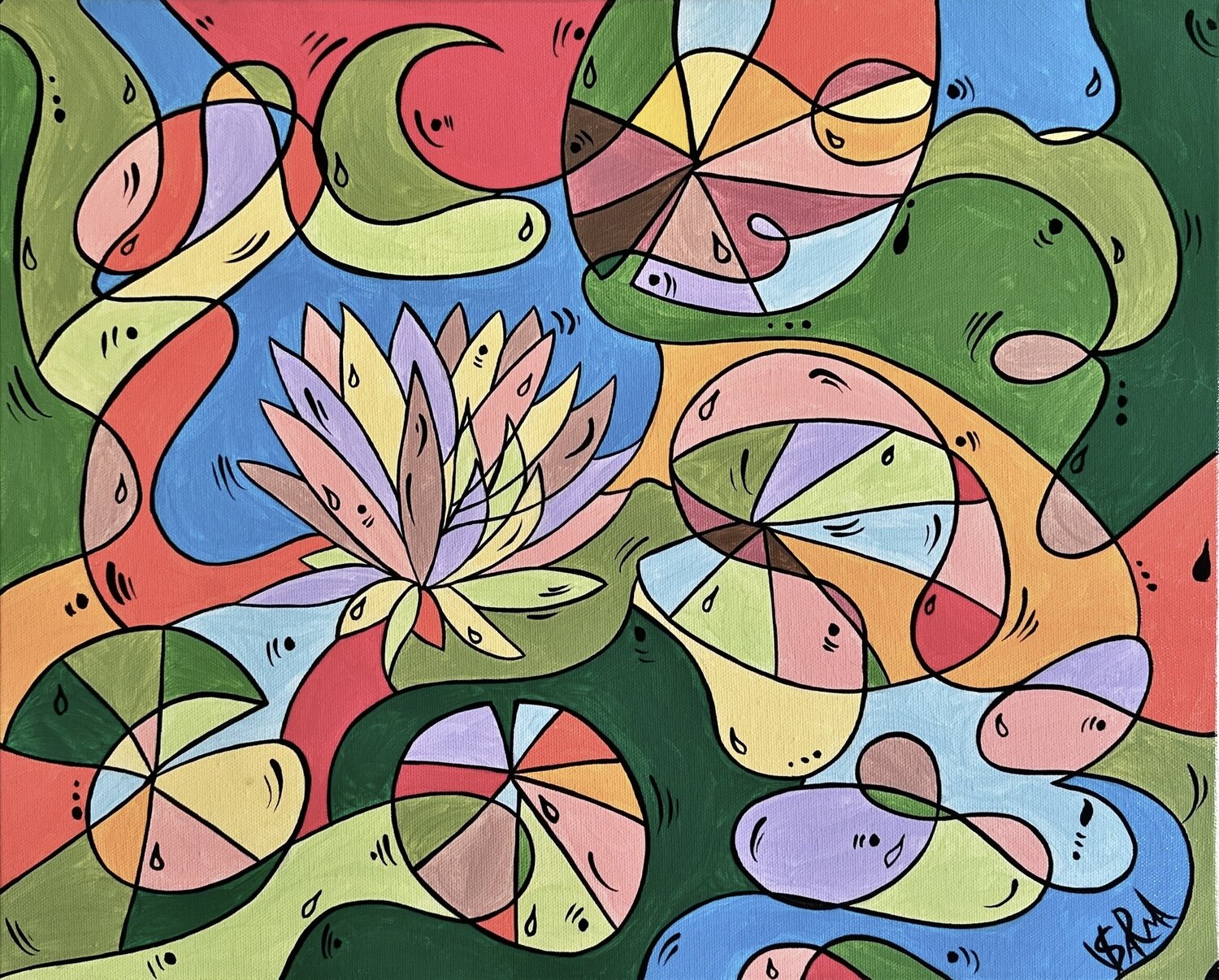 Lotus Veronika Sarma Original painting for sale