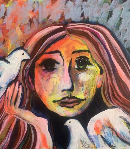 “Aceptación” by Diana Herrera, Painting for Sale on Select