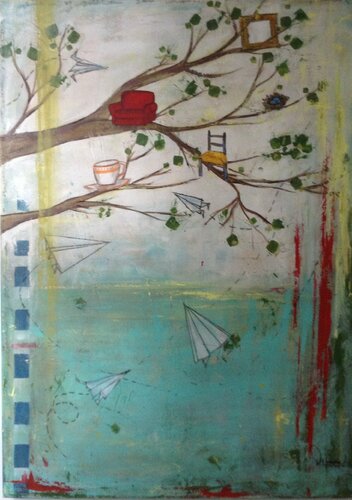 “ DE VUELTA A CASA “ by Diana Herrera, Painting for Sale on Select
