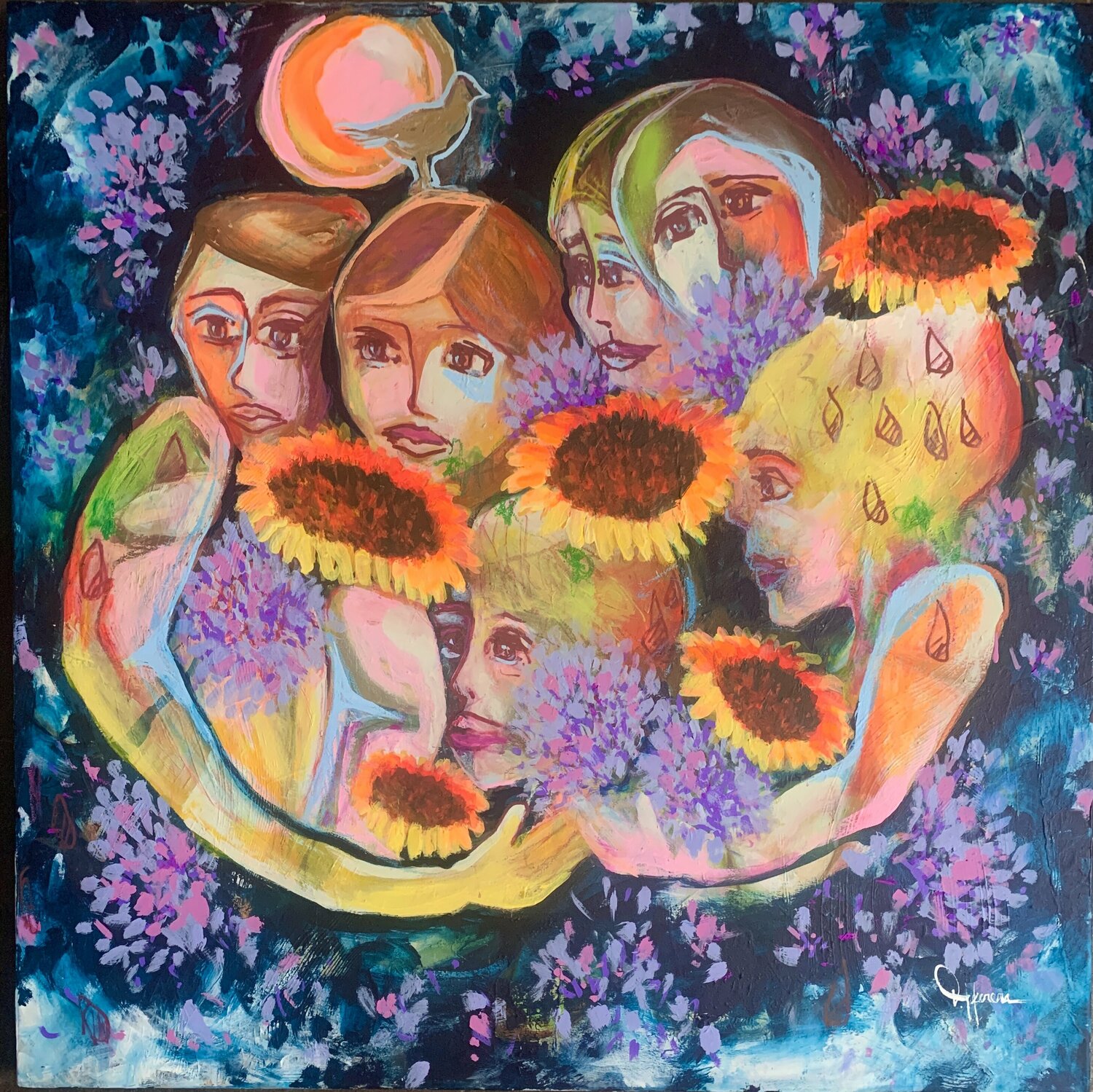 "TIEMPOS DE UNION" Diana Herrera Original painting for sale
