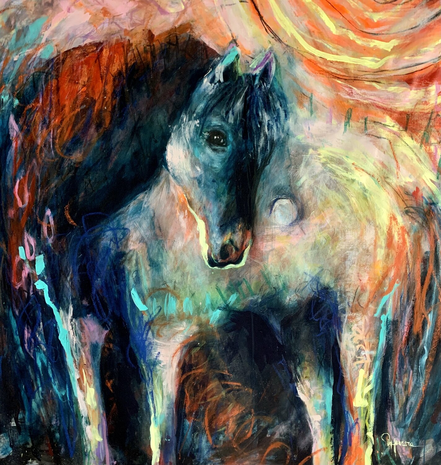 "TODAVIA ESTOY AQUI" Diana Herrera Original painting for sale