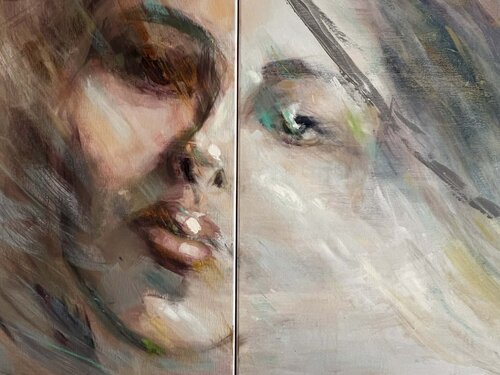 Dissolving axis by Annika Dzerve, Painting for Sale on Select