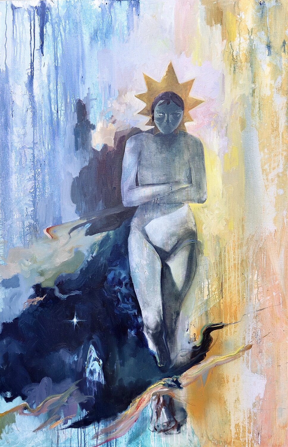Dreamer Awakening Dariia Tsenzeria Original painting for sale
