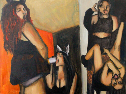 Girls Just Want To Have Fun by Nabila Ayu Aviani, Painting for Sale on Select