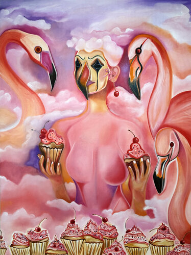 Birds of a Feather by Evelyn Sutton, Painting for Sale on Select