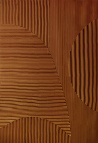 " Copper Field 5 " Copper abstract acrylic high textured art by Yana Sagan, Painting for Sale on Select
