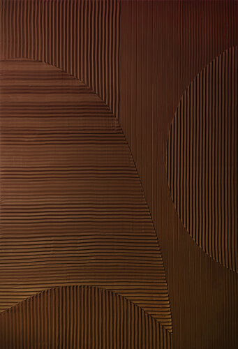 " Brown Field 5 " Brown abstract acrylic high textured art by Yana Sagan, Painting for Sale on Select