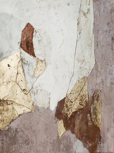 " Slate " Beige brown gold  abstract aclylic art by Yana Sagan, Painting for Sale on Select