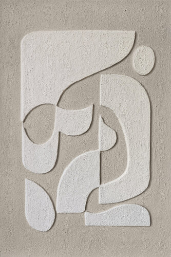 "Gray Rye 4" Abstract beige sand acrylic high textured art by Yana Sagan, Painting for Sale on Select