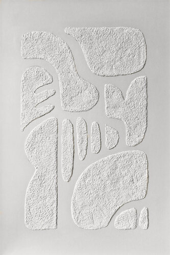 "White Rye 3" Abstract white acrylic high textured art von Yana Sagan, Malerei kaufen auf Select