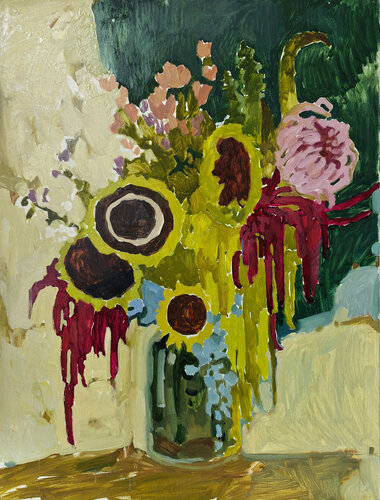 "Sunflowers" Flowers oil art von Yana Sagan, Malerei kaufen auf Select