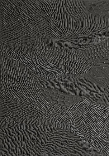 "Black Fluency 3" Black abstract acrylic high textured art von Yana Sagan, Malerei kaufen auf Select
