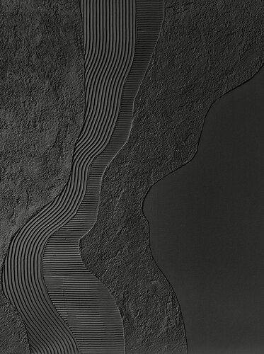 "Black Nile" Black abstract acrylic high textured art von Yana Sagan, Malerei kaufen auf Select