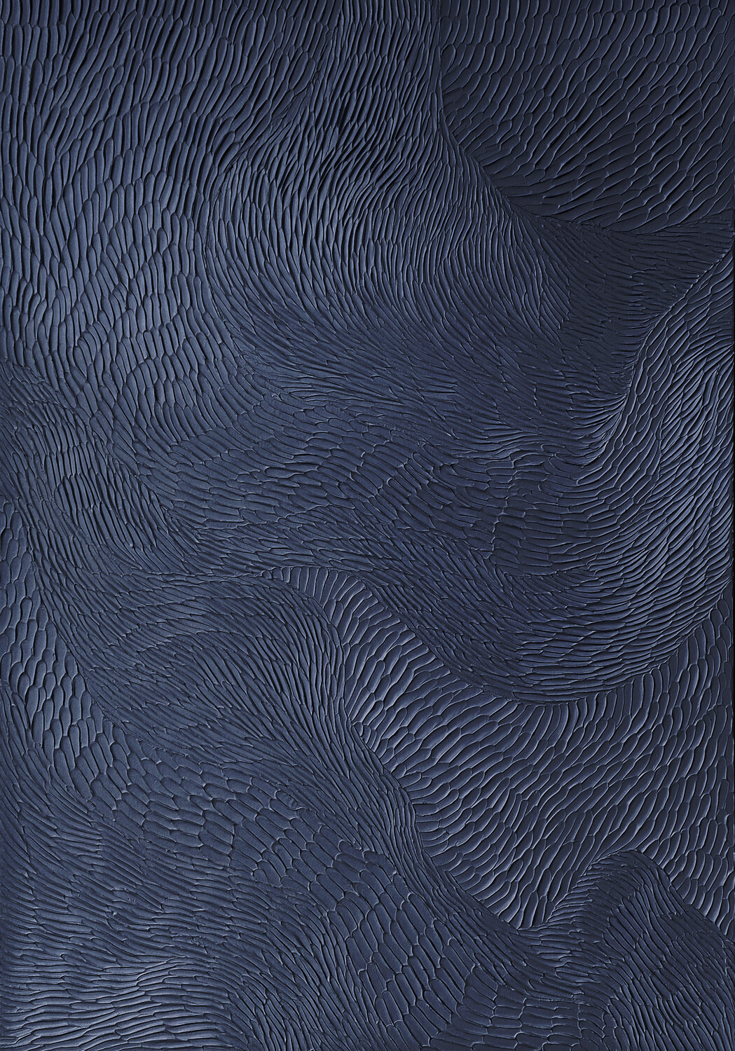 " Blue Fluency 5 " Navy abstract acrylic high textured art Yana Sagan Original painting for sale