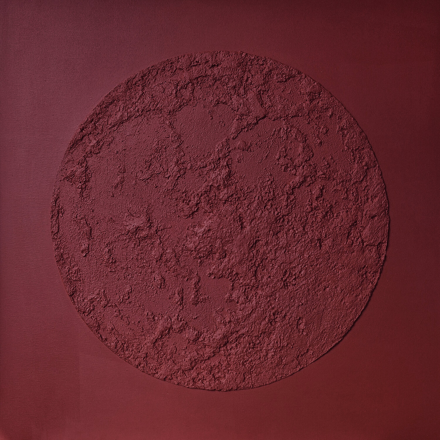" Burgundy Moon" Burgundy abstract high textured acrylic art Yana Sagan Original painting for sale