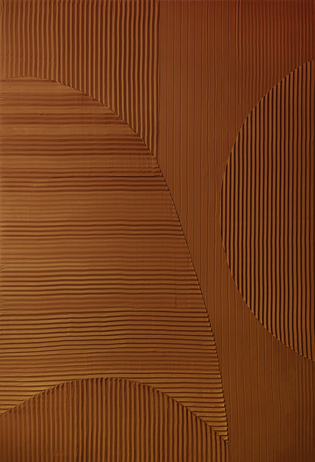" Copper Field 5 " Copper abstract acrylic high textured art Yana Sagan Original painting for sale