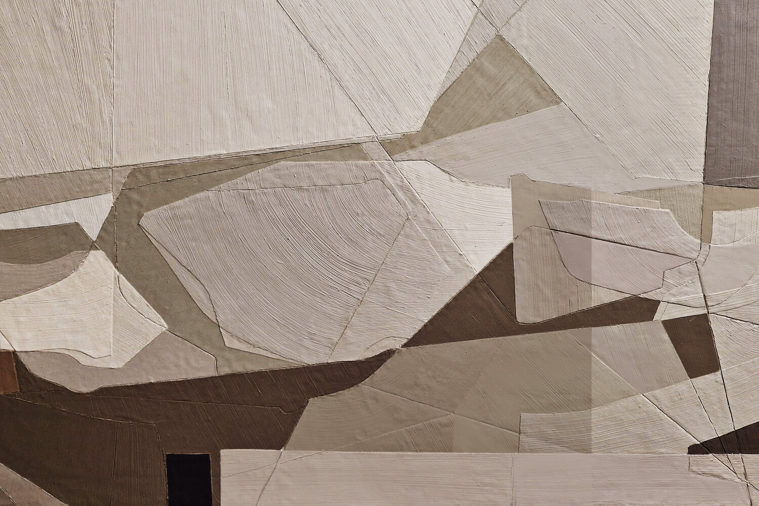 "Bella 6 " Geometric brown beige acrylic abstract high textured art Yana Sagan Original painting for sale