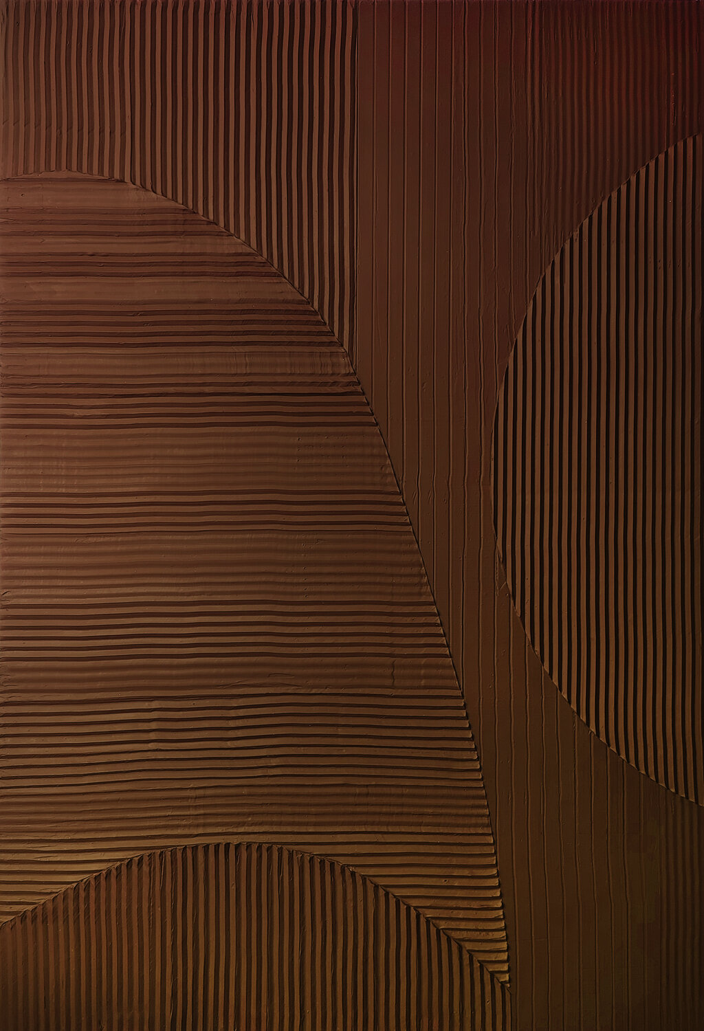 " Brown Field 5 " Brown abstract acrylic high textured art Yana Sagan Original painting for sale