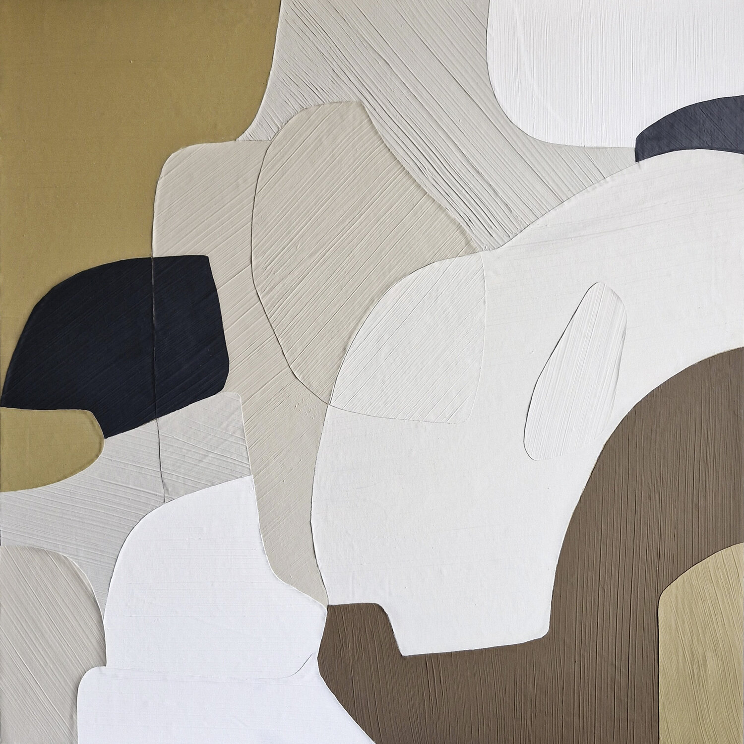 "Aura"  Beige pastel brown abstract acrylic art Yana Sagan Original painting for sale