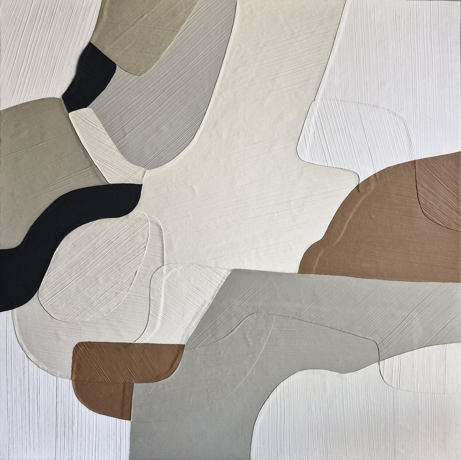 "Aura 2"  Pastel gray brown abstract acrylic art Yana Sagan Original painting for sale