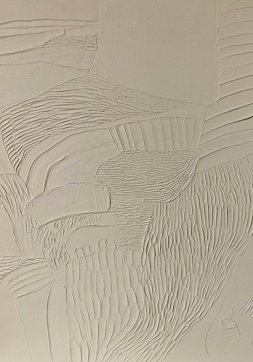 "Beige Fluency 4" Abstract beige acrylic high textured art Yana Sagan Original painting for sale