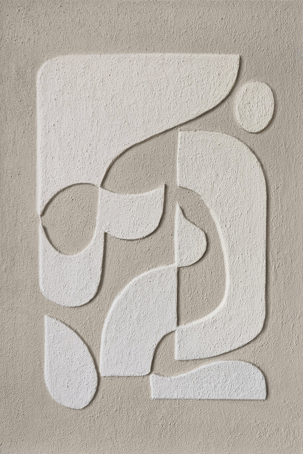 "Gray Rye 4" Abstract beige sand acrylic high textured art Yana Sagan Original painting for sale