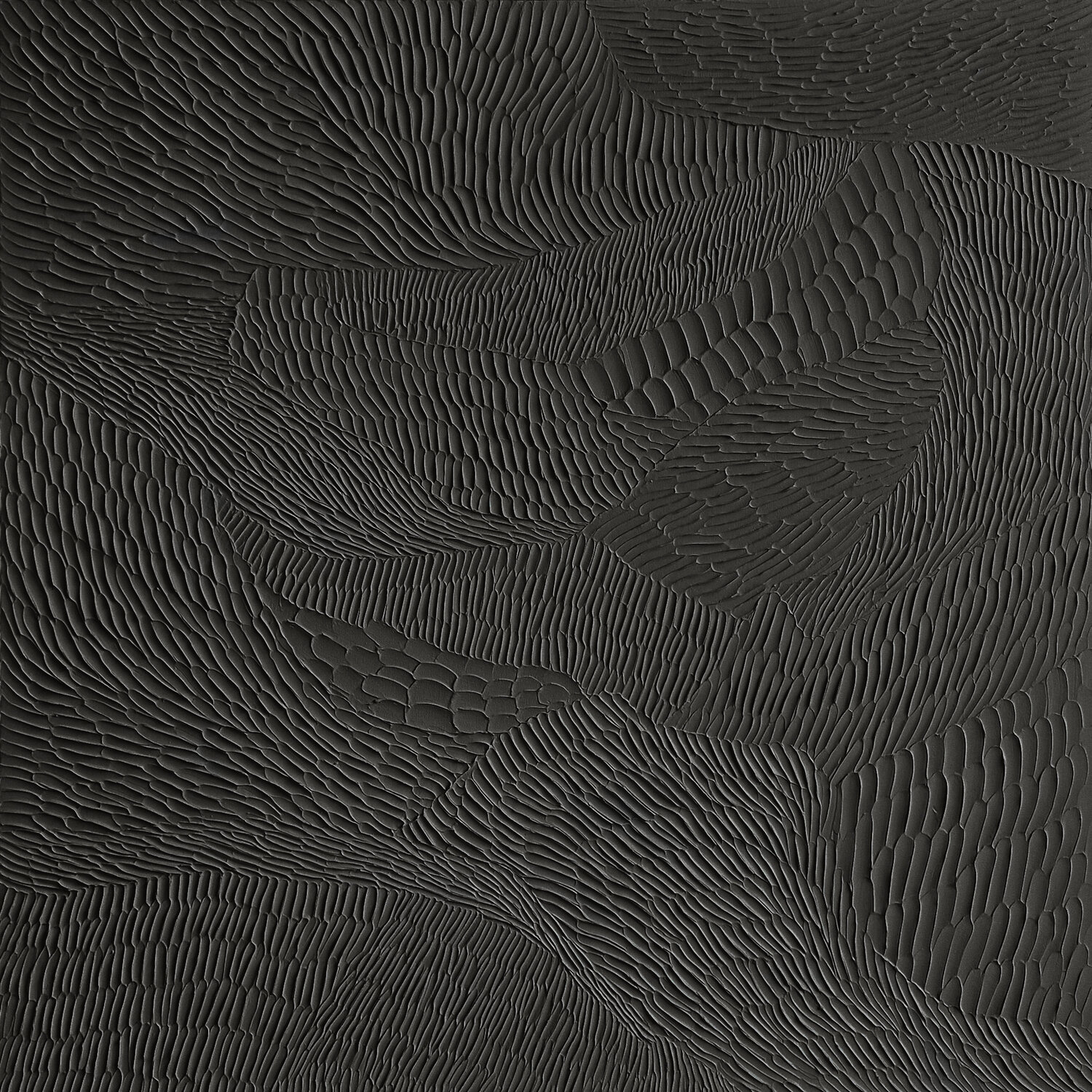 "Black Nulla 4" Abstract black acrylic high textured art Yana Sagan Originalgemälde zu verkaufen