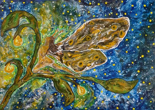 Falena ( Moth ) by Maria Elena Di Lascio, Painting for Sale on Select