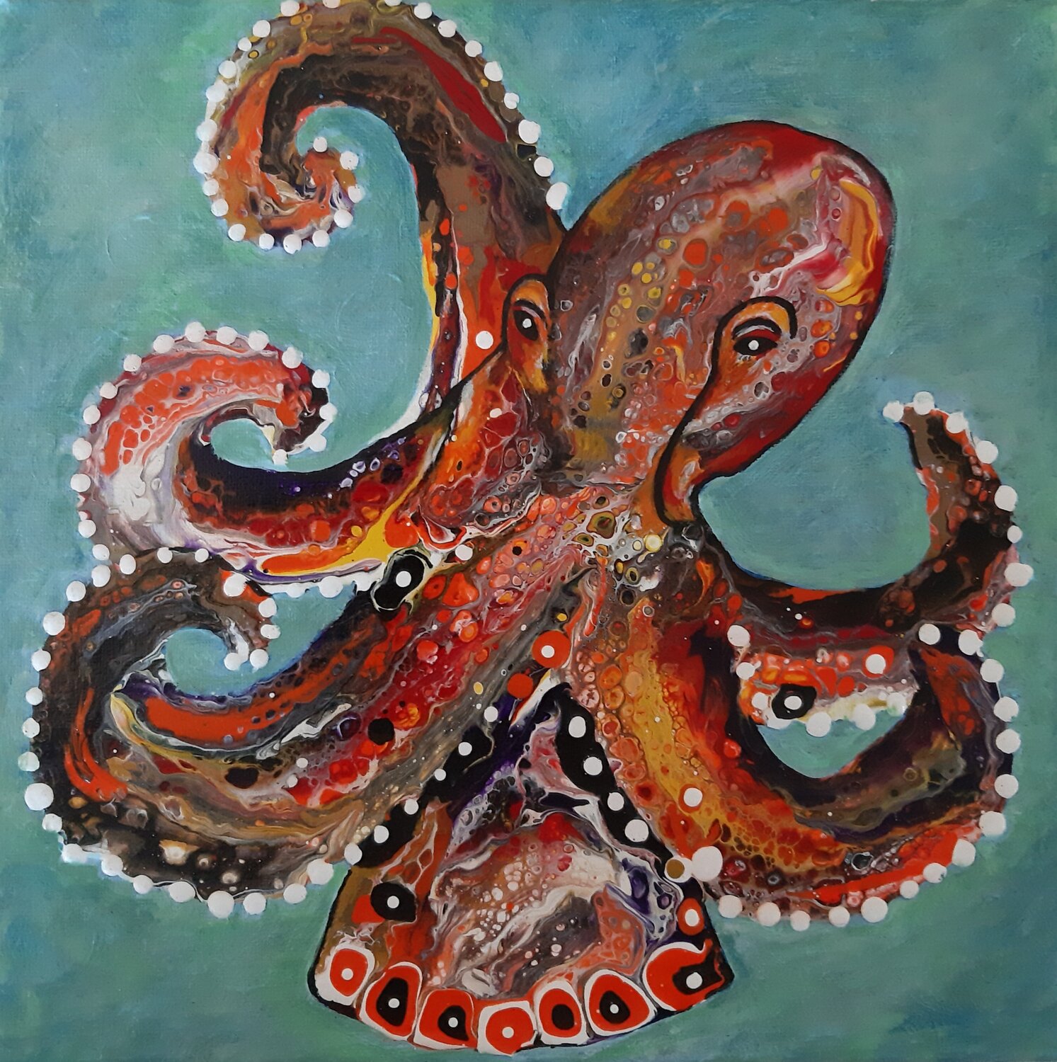 Octopus Maria Elena Di Lascio Original painting for sale