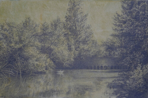 The Bridge by Marie Pascal, Drawing for Sale on Select