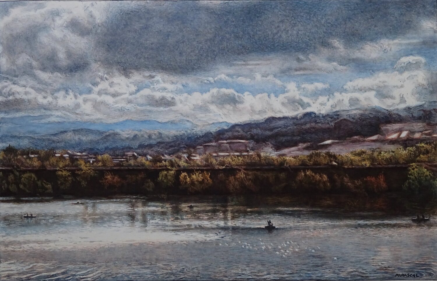 Shadow Cliff Lake Marie Pascal Drawing for sale
