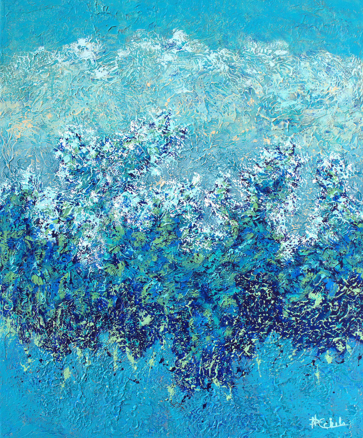 Ocean Churn Nancy Eckels Original painting for sale