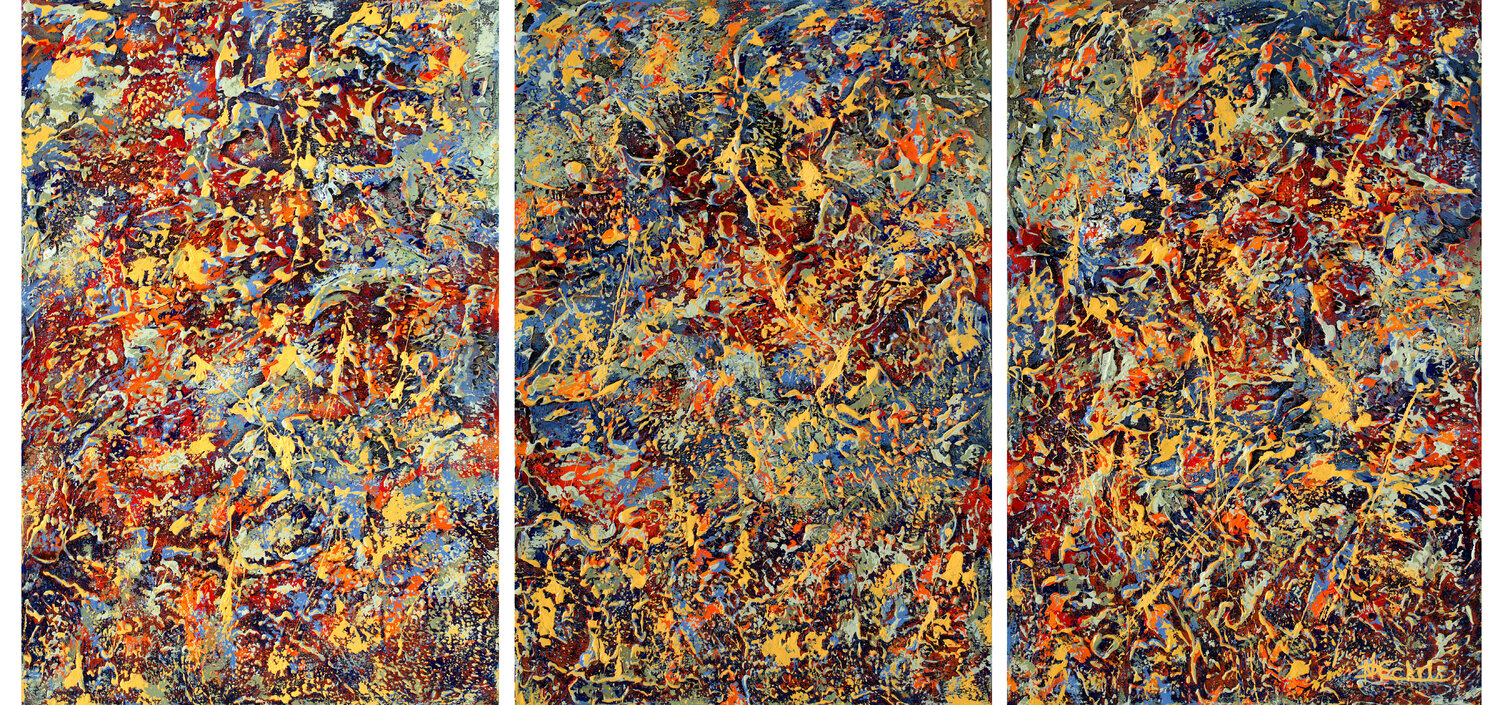 Circus Triptych Nancy Eckels Original painting for sale