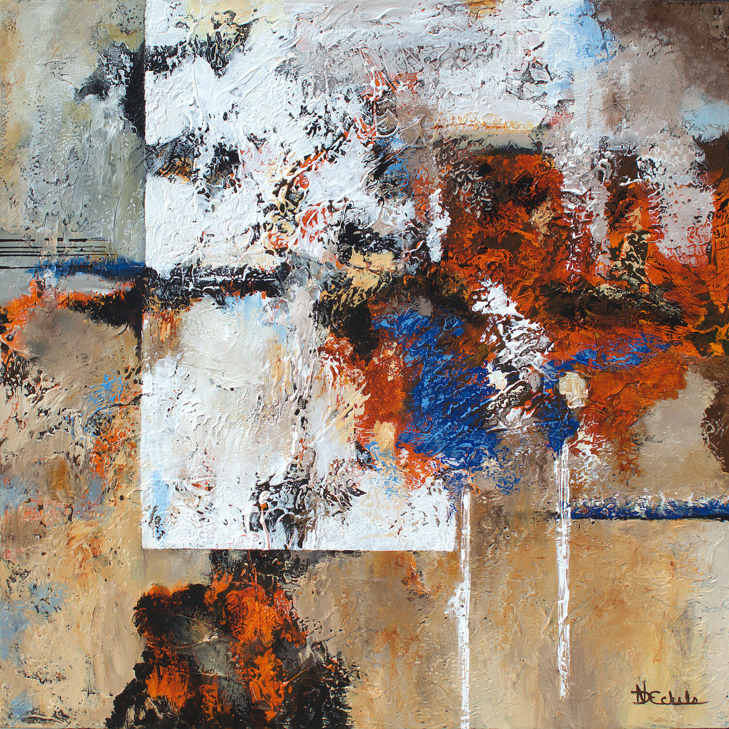 Winter Sunset Nancy Eckels Original painting for sale