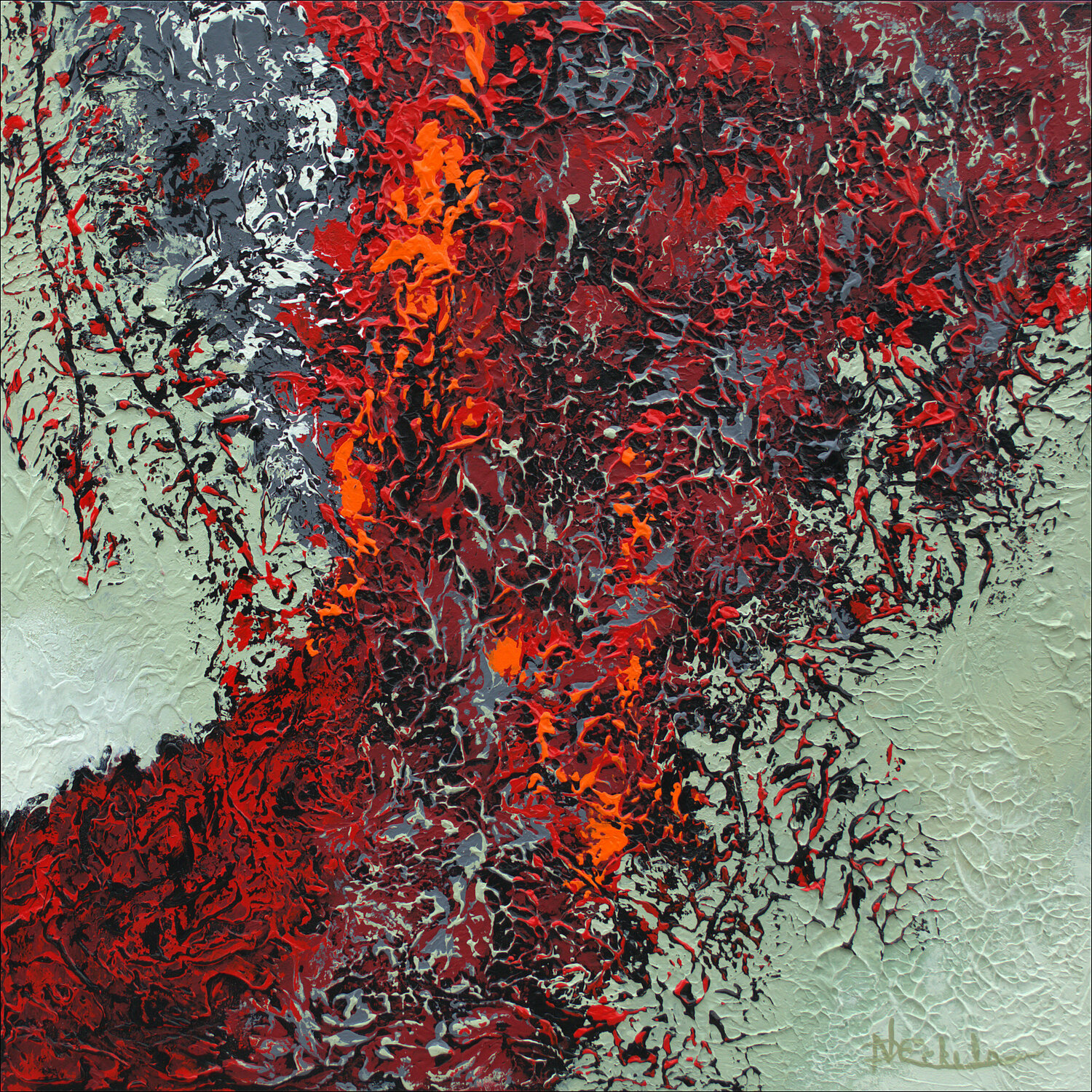The Flaming Heart Nancy Eckels Original painting for sale