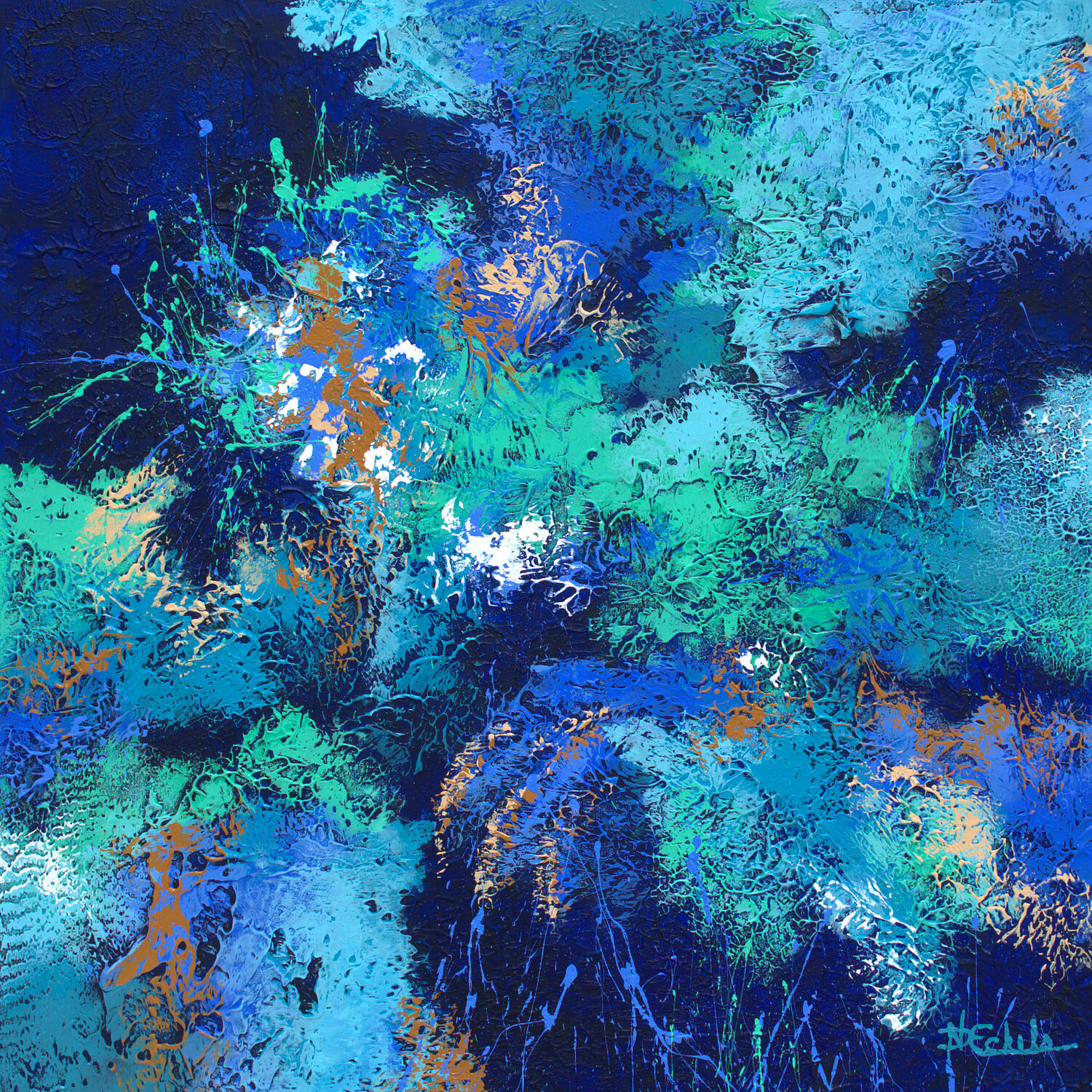 Splash and Splatter Nancy Eckels Original painting for sale