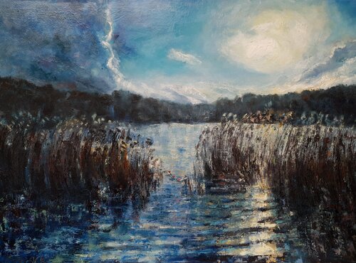 "Quaiet before" by Boguslawa Bryska, Painting for Sale on Select