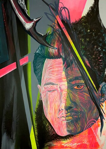 Head(s) No 1 by Patrick Reischel, Painting for Sale on Select