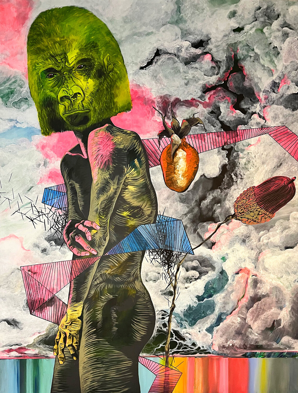 Wer ist Was!? / Who is What!? Patrick Reischel Original painting for sale