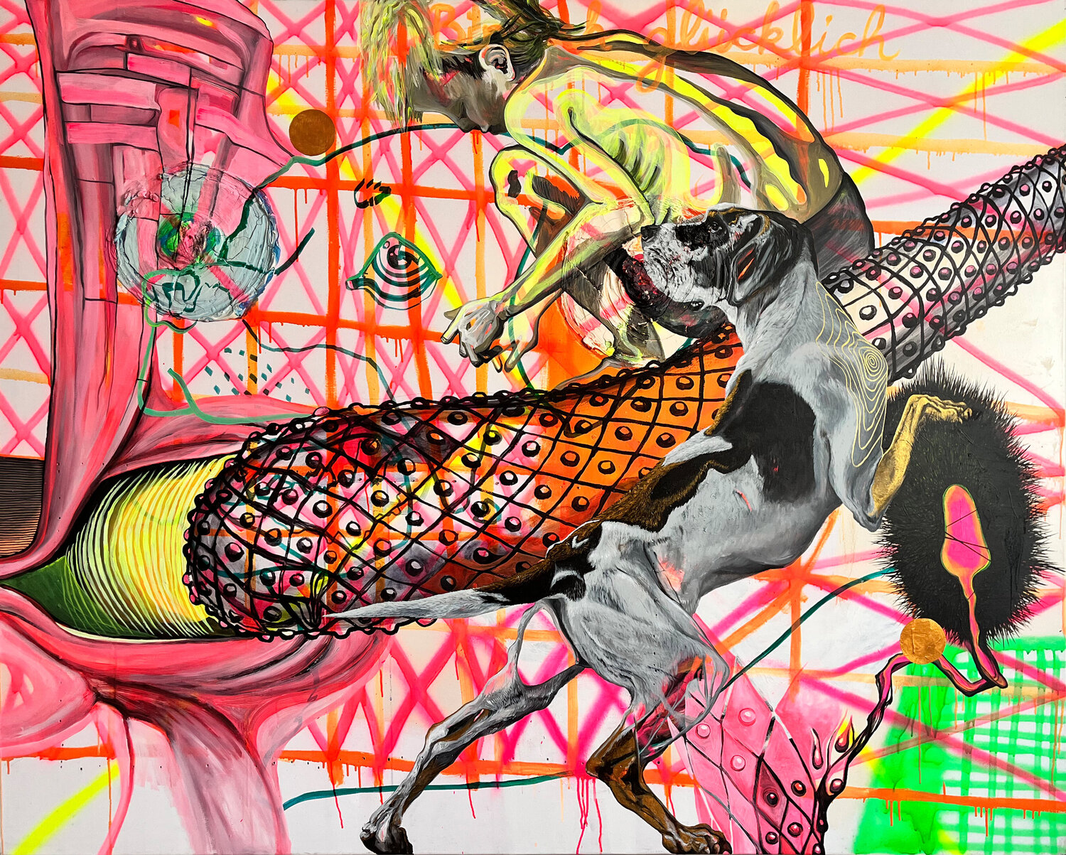 Unfertig – Bin ich glücklich Patrick Reischel Original painting for sale