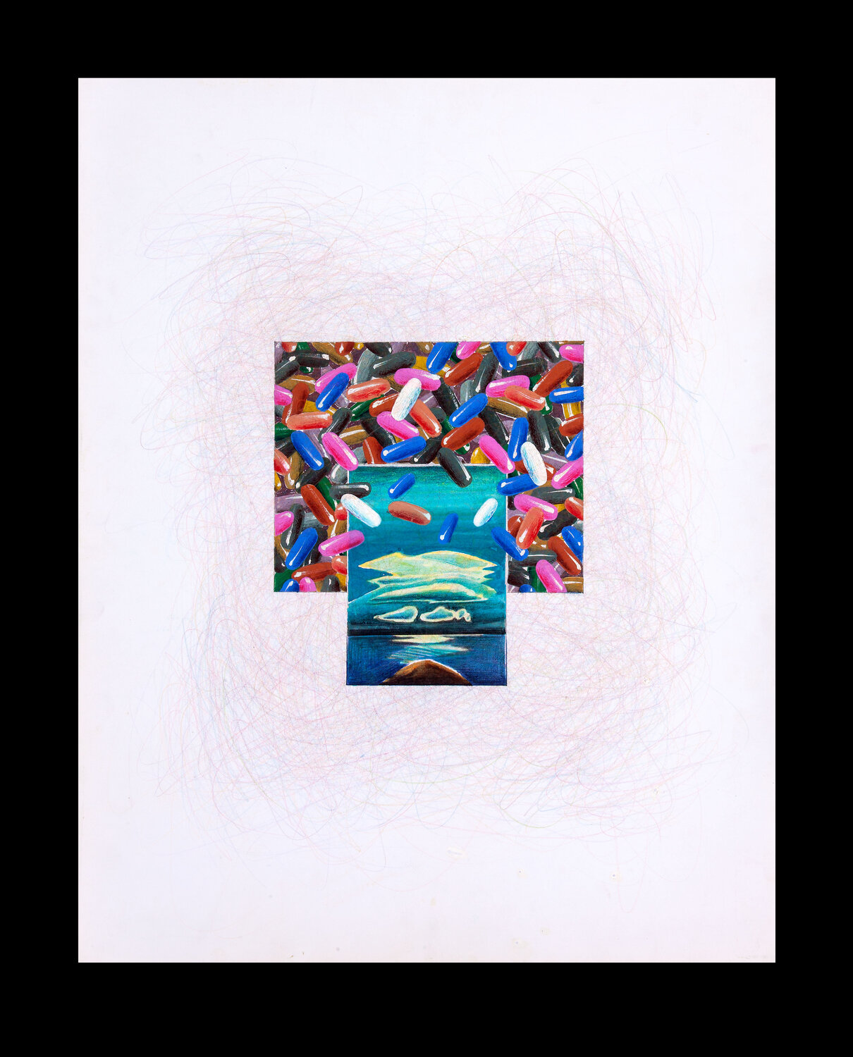 Untitled Good and Plenty Jagged Edge Drawing No. 4 Paul Spina Drawing for sale