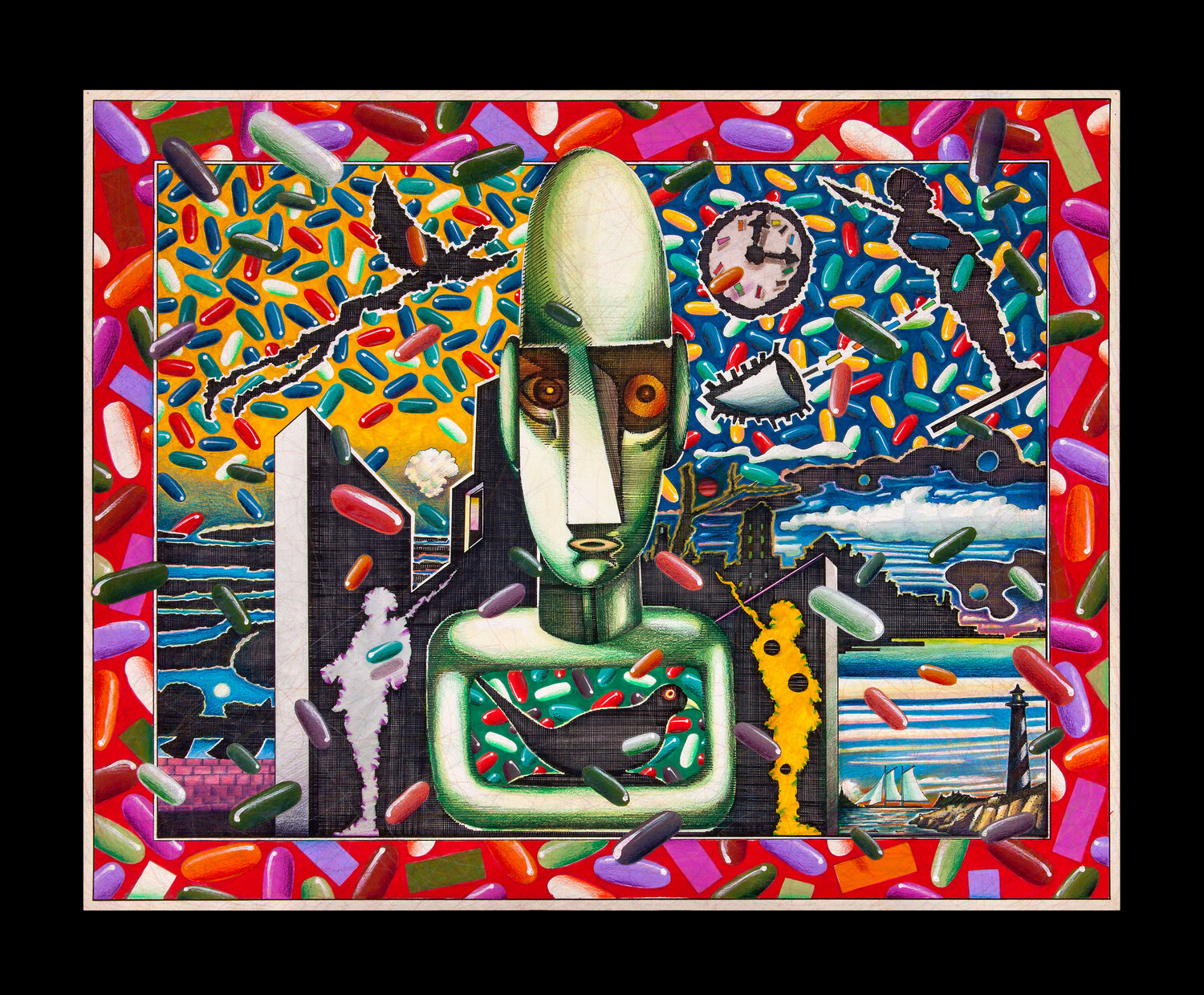 The Weeping Iron Says It's Howdy Doody Time Paul Spina Drawing for sale