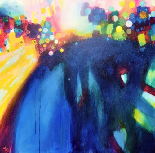 Saluto al Sole - Surya Namaskar by Krisztina Megyeri, Painting for Sale on Select