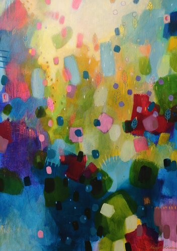 Giardino Segreto d'Estate - Secret Summer Garden by Krisztina Megyeri, Painting for Sale on Select