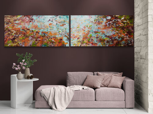 Il Giardino di Ophelia - Diptych by Krisztina Megyeri, Painting for Sale on Select